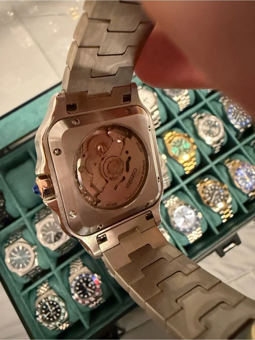 Seiko Mod: Rose Gold Brown Santos